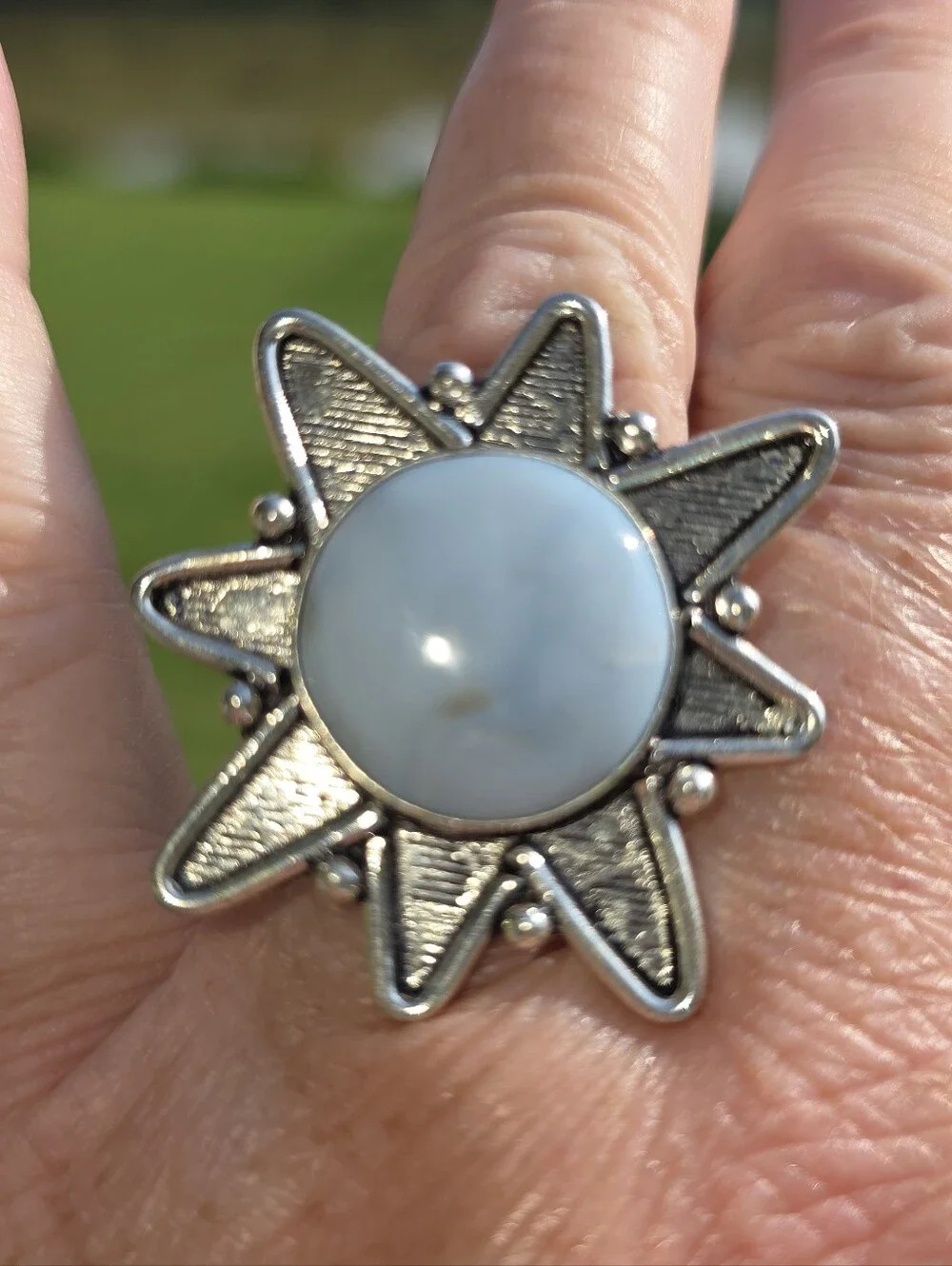 Owyhee Opal Starburst Gemstone Ring In 925 Sterling Silver (7)